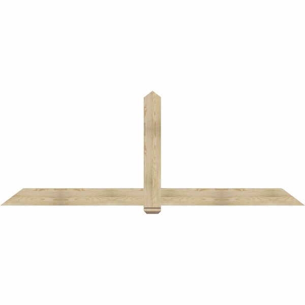Ekena Millwork Eugene Rough Sawn Timber Gable Bracket, Douglas Fir, 108"W x 40"H x 4"D x 6"F, 9/12 Pitch GBW108X40X0406EUG00RDF - main